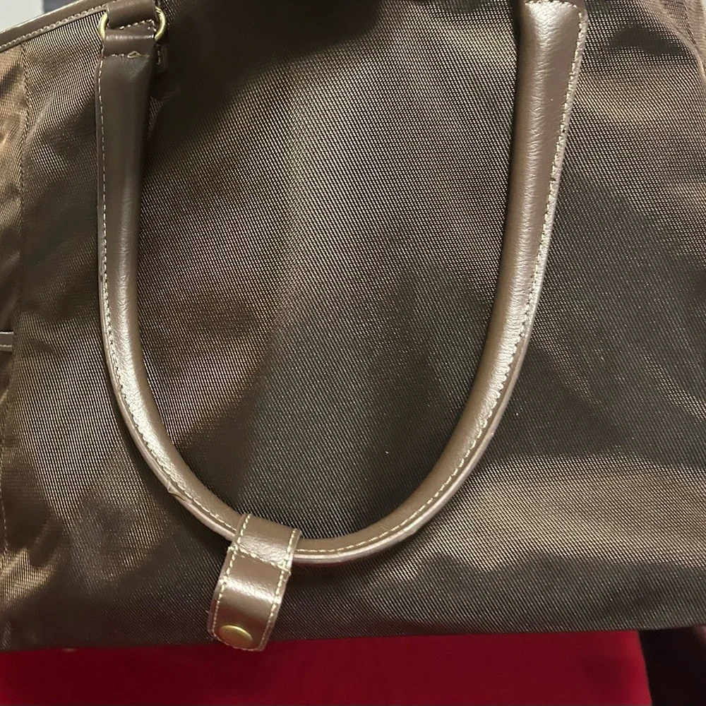 Bag CHAPS Black and Brown Briefcase/Tote NEW! No flaws excellent shape! Vinyl